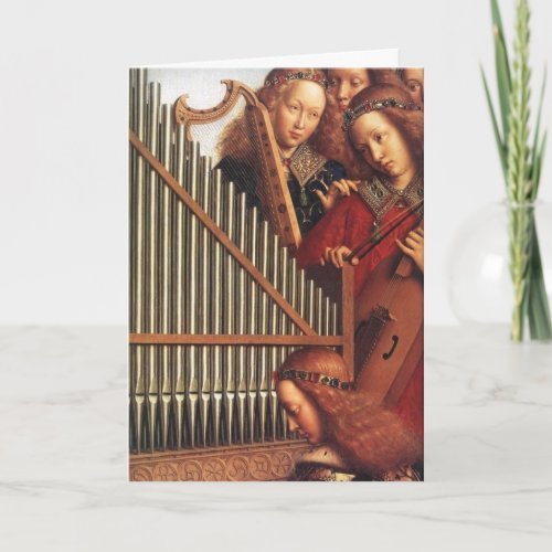 ANGELS PLAYING MUSIC HOLIDAY CARD
