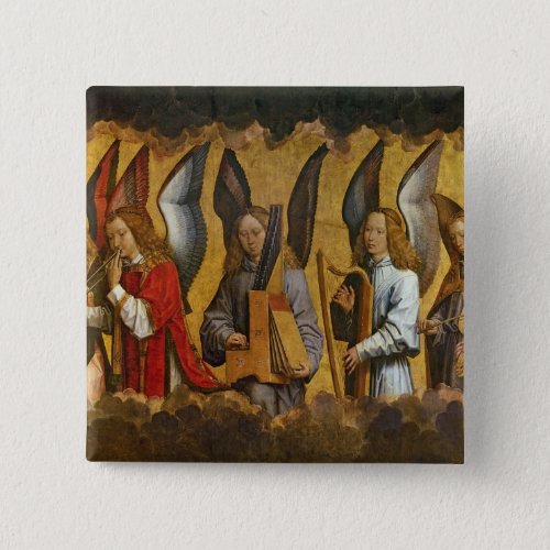 Angels Playing Musical Instruments Button