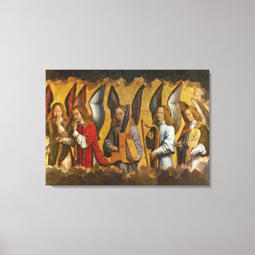 Angels Playing Musical Instruments Canvas Print