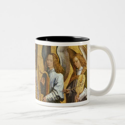 Angels Playing Musical Instruments Two_Tone Coffee Mug