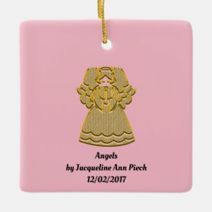 Angels Poetry Ceramic Ornament