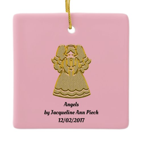Angels Poetry Ceramic Ornament