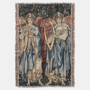 “Angels Praising” by Edward Burne-Jones Throw Blanket