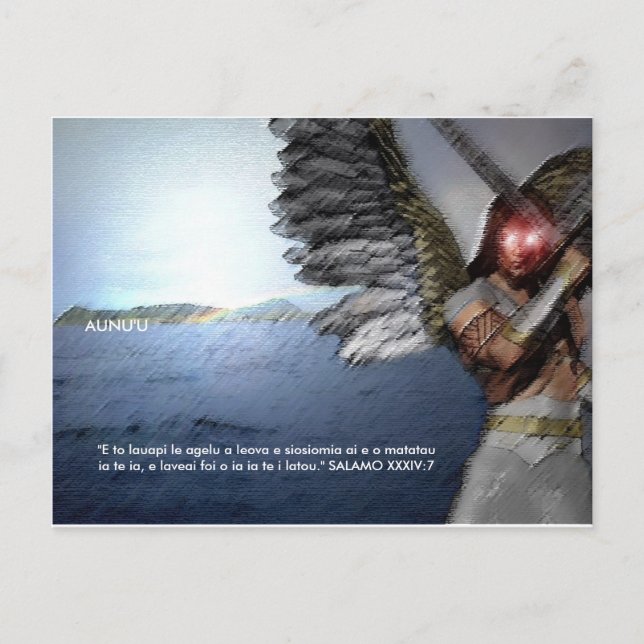 Angels Protect Aunu'u Postcard (Front)