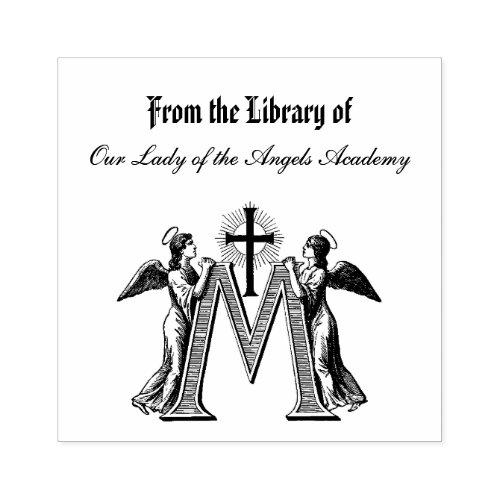 Angels Religious Virgin Mary Catholic Symbol Rubber Stamp