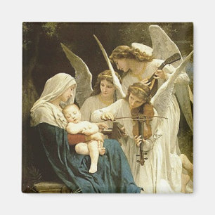 Angels Serenade Jesus & Mary Vintage Magnet