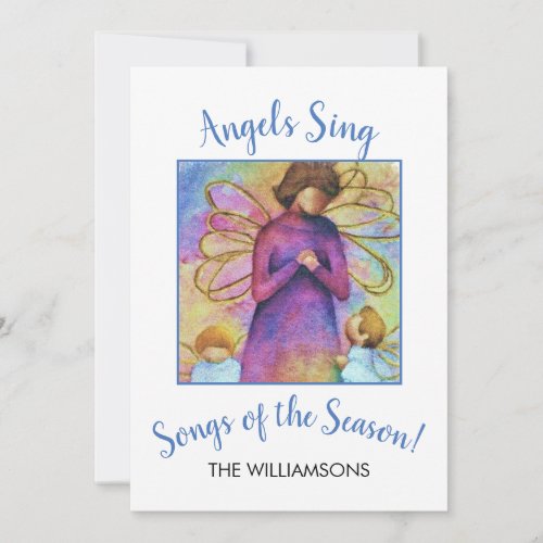 ANGELS SING CHRISTMAS HOLIDAY CARD