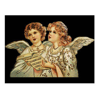 Vintage Singing Christmas Angels Cards | Zazzle