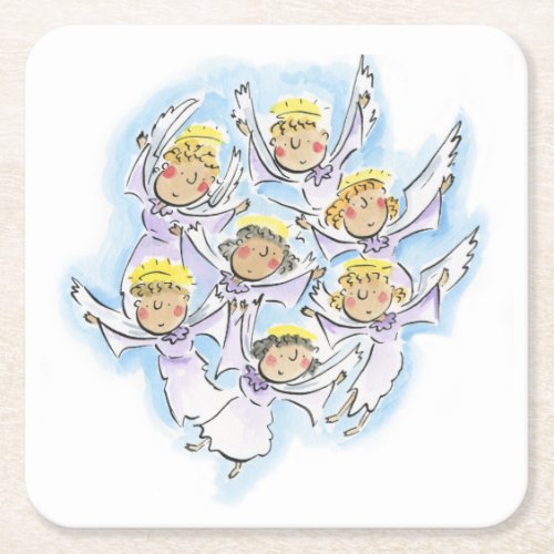 Angels Square Paper Coaster