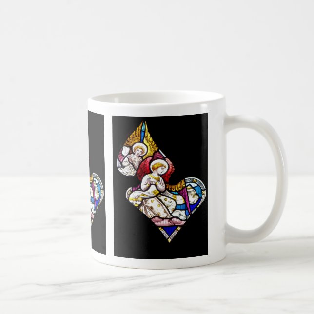 ANGELS STAINED GLASS WINDOW COFFEE MUG (Right)
