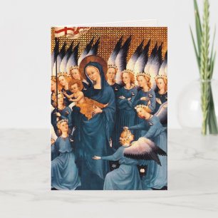 Angels Surrounding Virgin & Christ Child Holiday Card