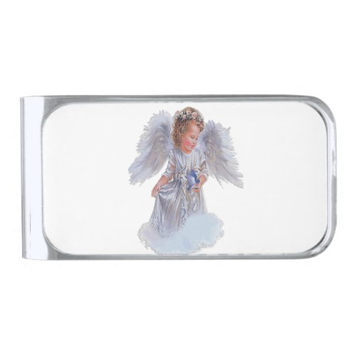 Angels t_shirts silver finish money clip