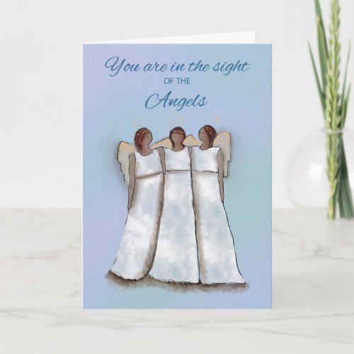 Angels Thinking of You Religious in Sight of Angel Card