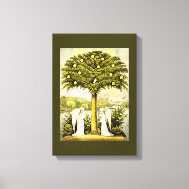 angels times past wrapped canvas print (Front)