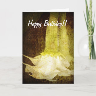 Angel's Trumpet Birthday Card