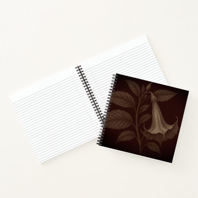 Angel's Trumpet Square Notebook (Inside)