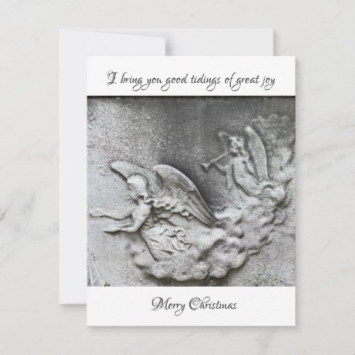 Angels Trumpets Joy Religious Christmas Card 