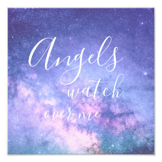 Angels Watch Over Me Beautiful Blessing Stardust Photo Print