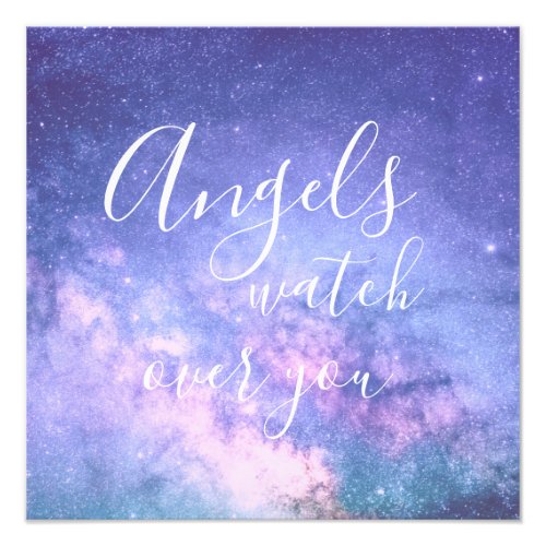 Angels Watch Over You Beautiful Blessing Photo Print