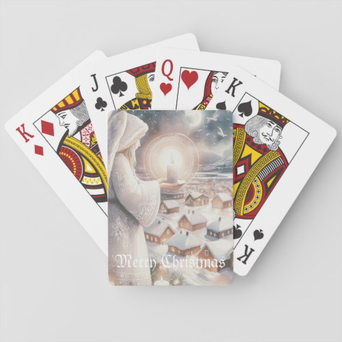 Angels watch over you playing cards