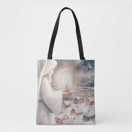 Angels watch over you tote bag