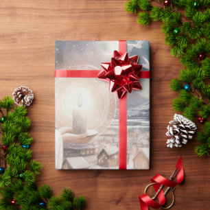 Angels watch over you wrapping paper