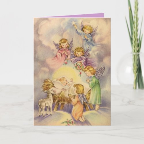 Angels Watching Over Jesus Card