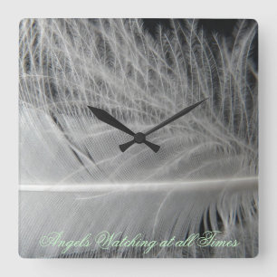 Angels Watching Quote Wall Clock