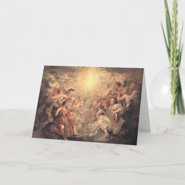 Angels We Have Heard on High - english Holiday Card (Front)