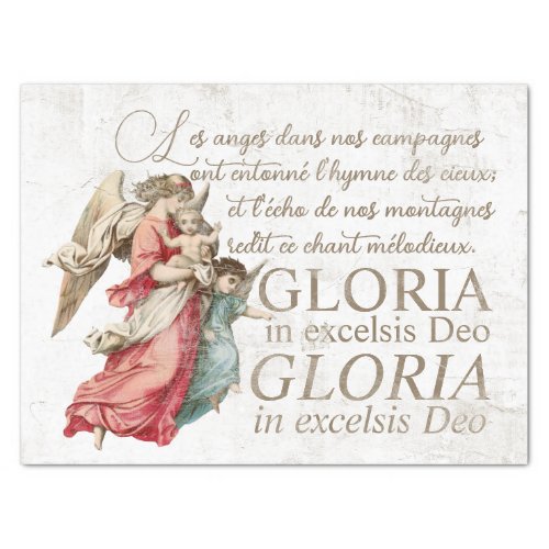 Angels We Have Heard on High French Hymn Christmas Tissue Paper
