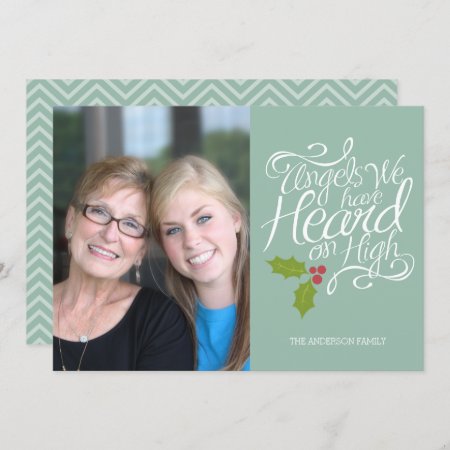 Angels We Have Heard - Whimsical Christmas Photo Holiday Card