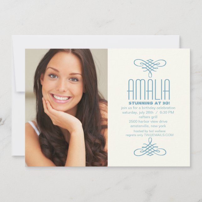 Angels Wear Paisley Photo Invitation (Front)