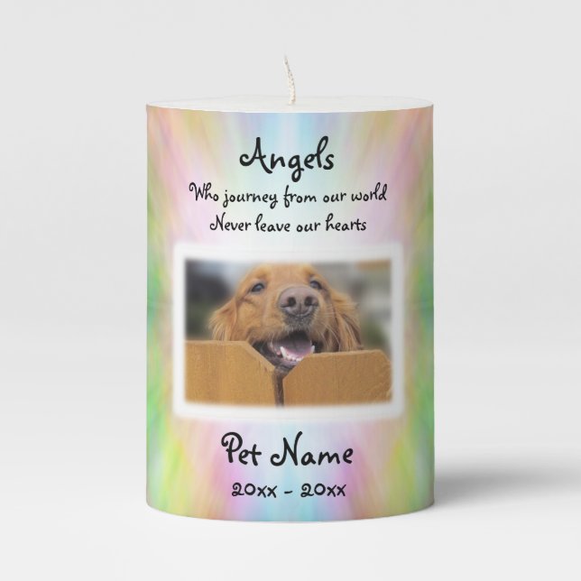 Angels Who Journey Pet Sympathy Candle (Front)