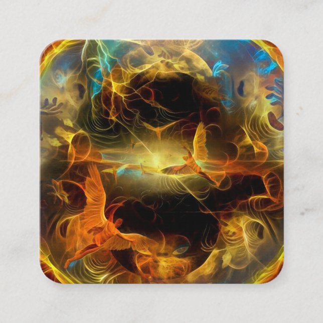 Angels will come square business card (Front)