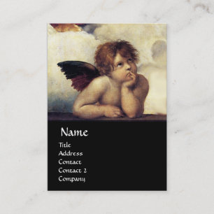 ANGELS Winged Cherubs, black Business Card