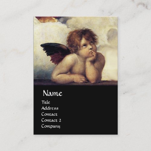 ANGELS Winged Cherubs black Business Card