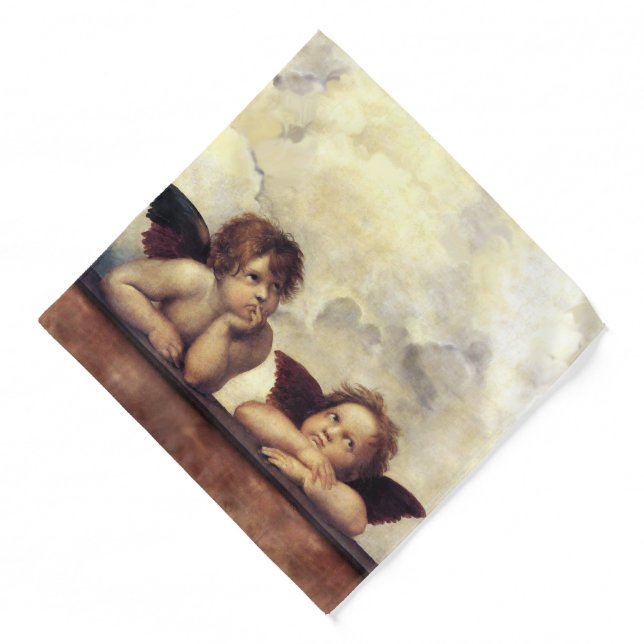 ANGELS / Winged Cherubs ,Clouds Raffaello Sanzio B Bandana (Front)