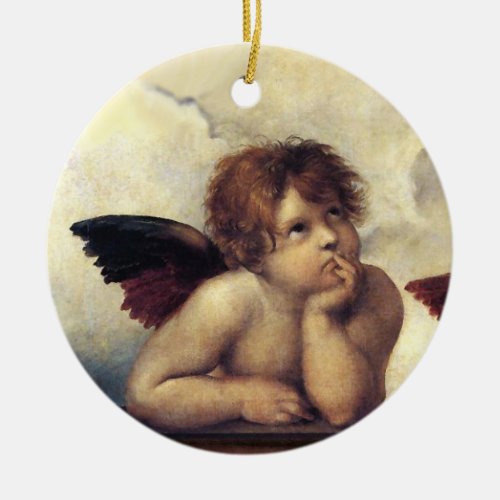 ANGELS  Winged Cherubs Clouds Raffaello Sanzio C Ceramic Ornament