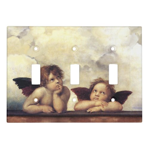 ANGELS  Winged Cherubs Clouds Raffaello Sanzio Light Switch Cover