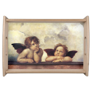 ANGELS / Winged Cherubs ,Clouds Raffaello Sanzio Serving Tray