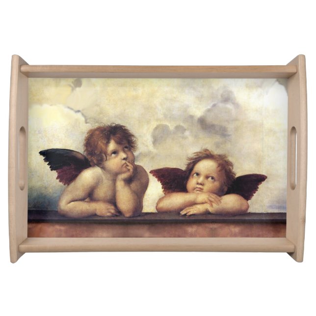 ANGELS / Winged Cherubs ,Clouds Raffaello Sanzio Serving Tray (Front)