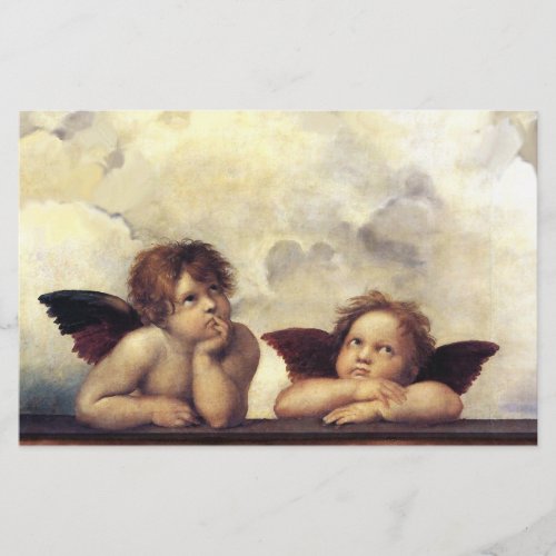 ANGELS  Winged Cherubs Clouds Raffaello Sanzio Stationery