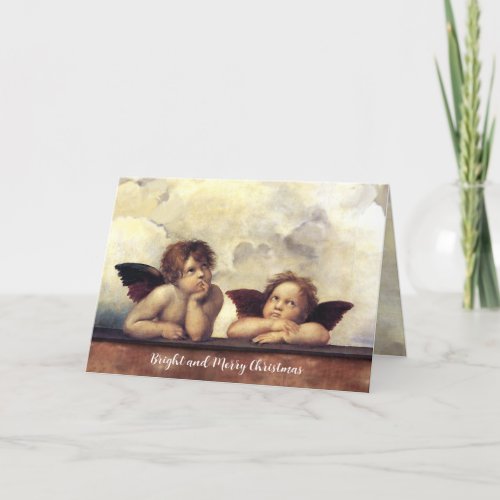 ANGELS  Winged Cherubs Clouds Raffaello Sanzio Thank You Card