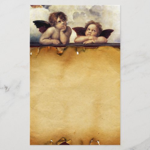 ANGELS  Winged Cherubs Parchment Stationery