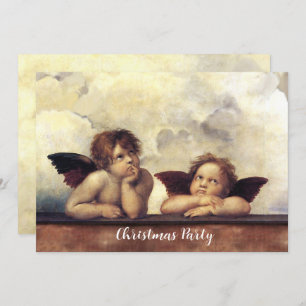 ANGELS Winged Cherubs Raffaello Sanzio Christmas Invitation