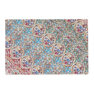 ANGELS WITH ANTIQUE JEWELS,GEMSTONES,PEARLS PLACEMAT