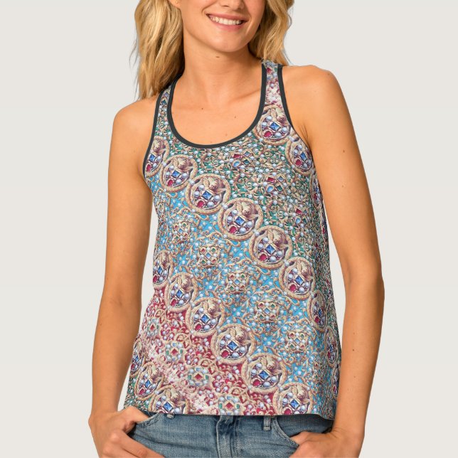 ANGELS WITH ANTIQUE JEWELS,GEMSTONES,PEARLS  TANK (Front)