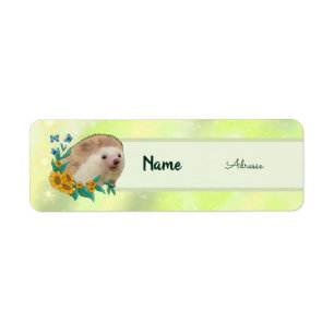 Angels with flowers label