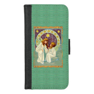Angels With Stars Flowers iPhone 8/7 Wallet Case