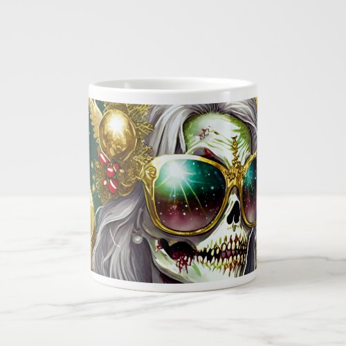 Angels with sunglasses in golden armor giant coffee mug